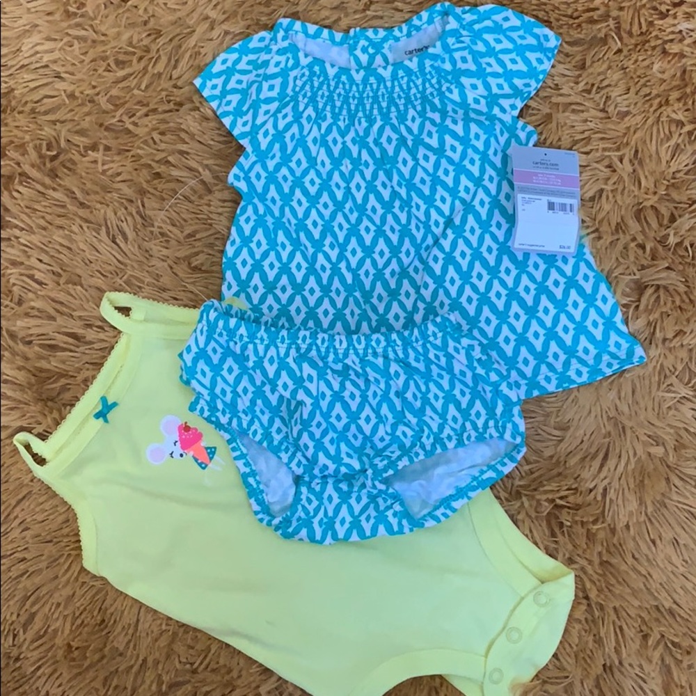 CARTER’S 3 piece baby girl set, new with tags